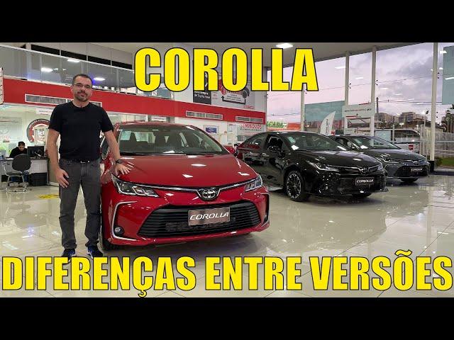 Toyota Corolla 2023 - Diferenças entre as versões