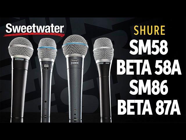 Shure Handheld Vocal Mics Compared: SM58 vs. Beta 58A vs. Beta 87A vs. SM86