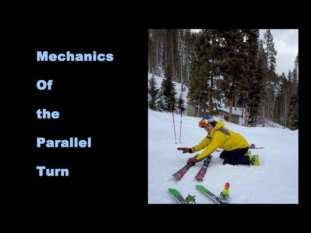 Mechanics associated with phases of a parallel turn, a clinic demo
