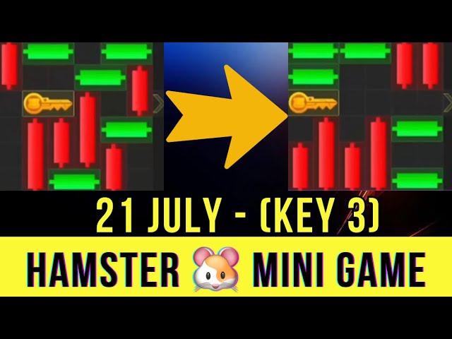 July 21 Hamster Kombat Mini Game (KEY 3) || Claim Key