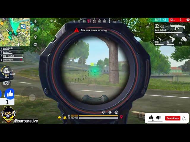 PLAYING FREE FIRE GAME | SAROARE LIVE