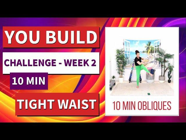 10 Min Tight Waistline Workout - BARLATES BODY BLITZ You Build Week 2 - OBLIQUES