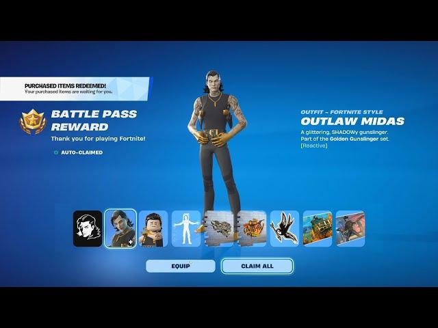 How To Unlock OUTLAW MIDAS SKIN in Fortnite