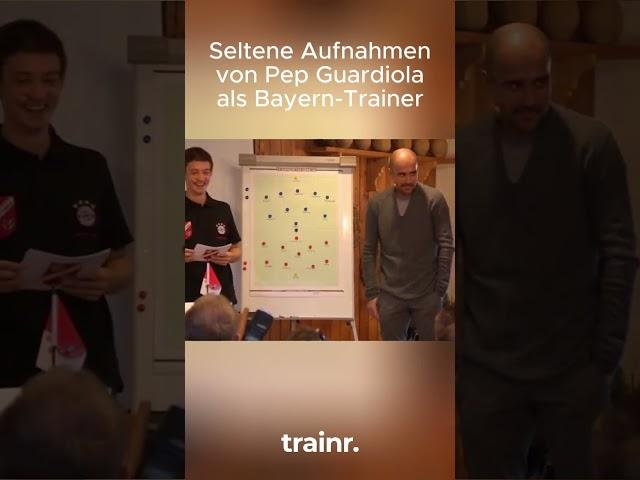 Seltene Aufnahme von Pep Guardiola als Bayern Trainer  