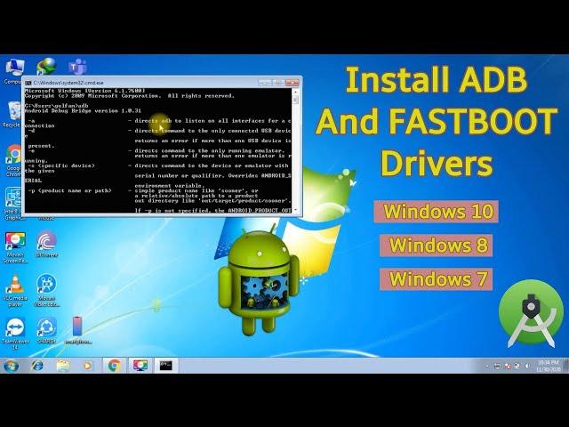 How to install ADB and FASTBOOT driver on Windows 10/8/7 PC