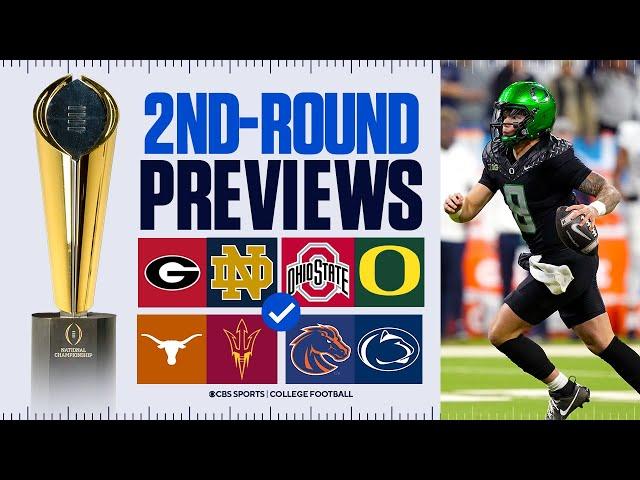 Previewing EVERY College Football Playoff second-round game, concern after Round 1 blowouts?