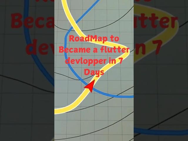 RoadMap to Became a flutter devlopper in 7 Days #flutter #dev #developer #flutterdev