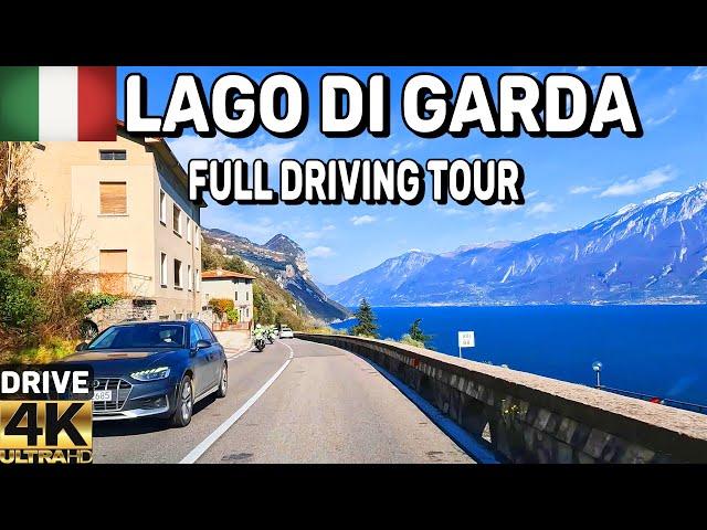 [4k]  SCENIC DRIVING AROUND LAGO DI GARDA IN MARCH, ROADWRORKS AHEAD! ( *WALK TOUR ON TIMESTAMP)