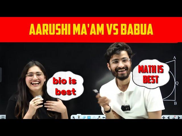 Math Vs Bio  || Ft. Aarushi Mam And Ritik Sir