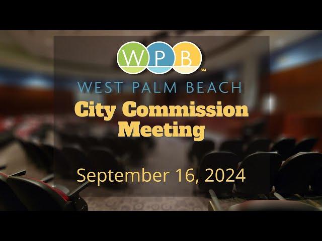 City Commission Meeting | September 16, 2024