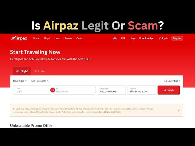 Airpaz.com Review: Is Airpaz Legit Or Scam?