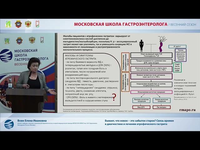 Вовк Е. И. Бывает, что новое ‒ это забытое старое? Связь времен в диагностике и лечении гастрита