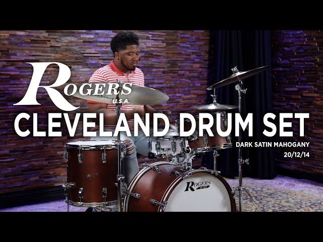 Rogers Cleveland Drum Set 20/12/14 - Satin Dark Mahogany