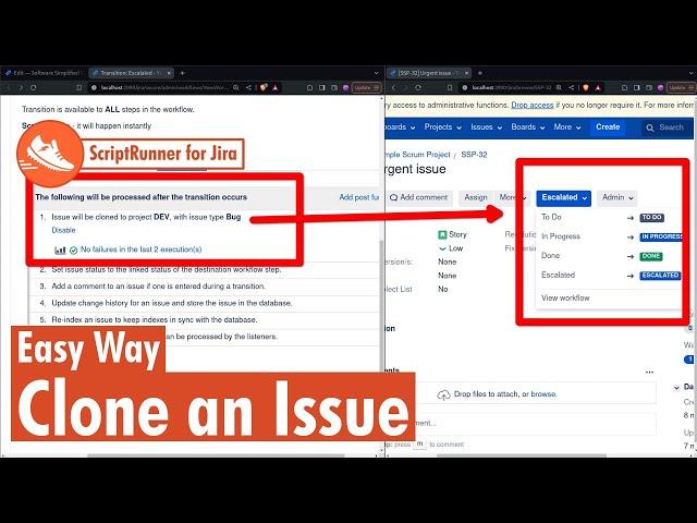 Scriptrunner for Jira - Clone an Issue easy way