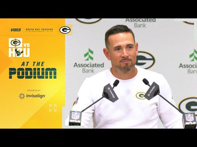 Matt LaFleur loved team's 'response to some adversity' in win