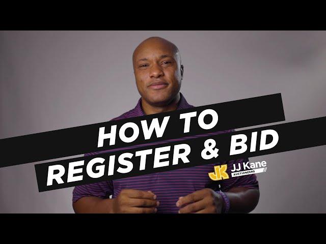 JJ Kane How to Register & Bid Online Auctions