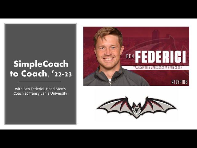 SimpleCoach to Coach with Ben Federici, Head Men's Coach at @TransylvaniaU