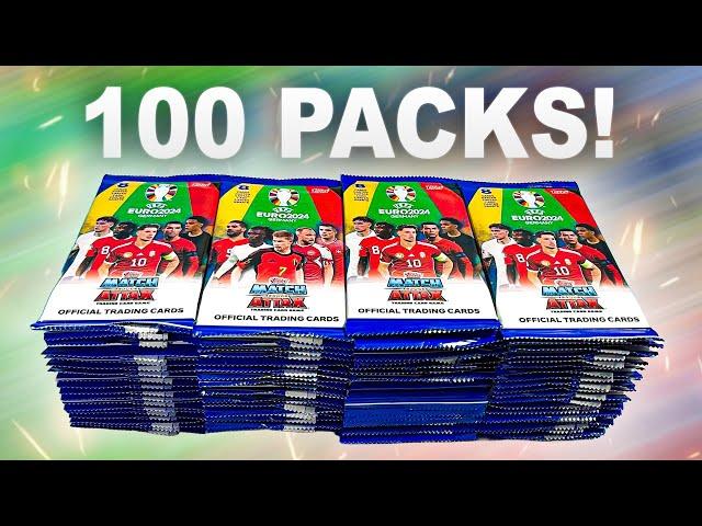 OPENING *100 PACKS* of EURO 2024 MATCH ATTAX! (800 Cards!)