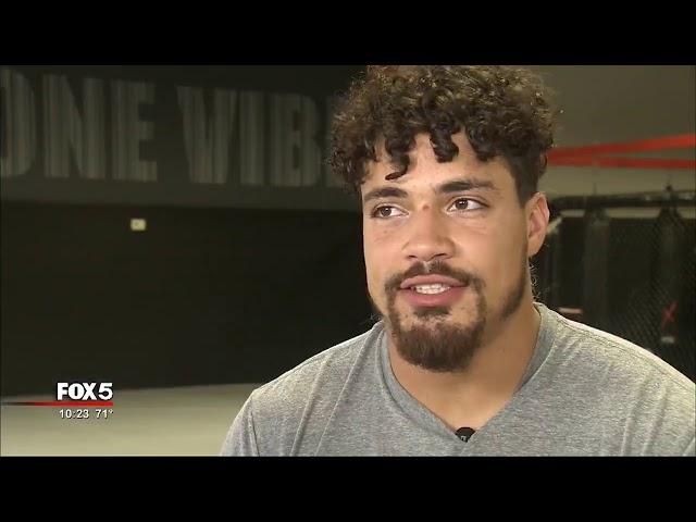 Falcons linebacker trains with MMA titleholder