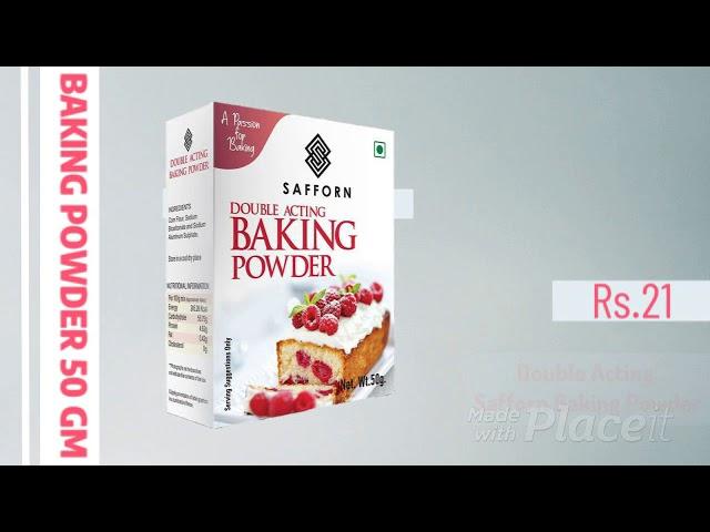 Safforn Baking Powder 50 gm || Double Acting Baking Powder || Passion For Baking