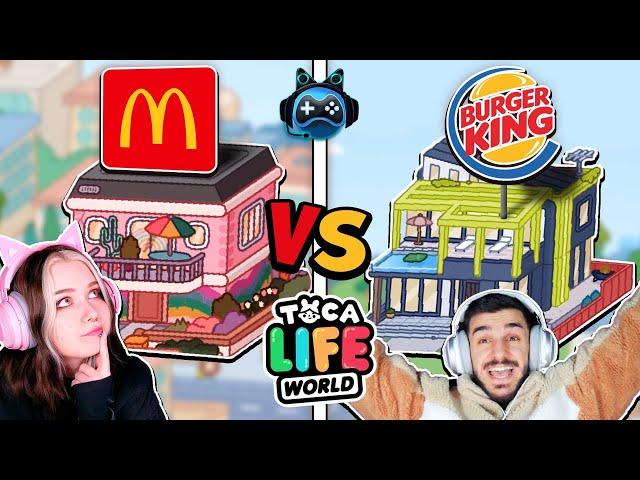 MCDONALD’S vs BURGER KING in Toca Boca EINRICHTEN! Toca Life World Build Battle