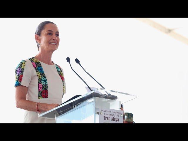 1.° Aniversario del Tren Maya e inauguración de los tramos 6 y 7. Othón P. Blanco, Quintana Roo