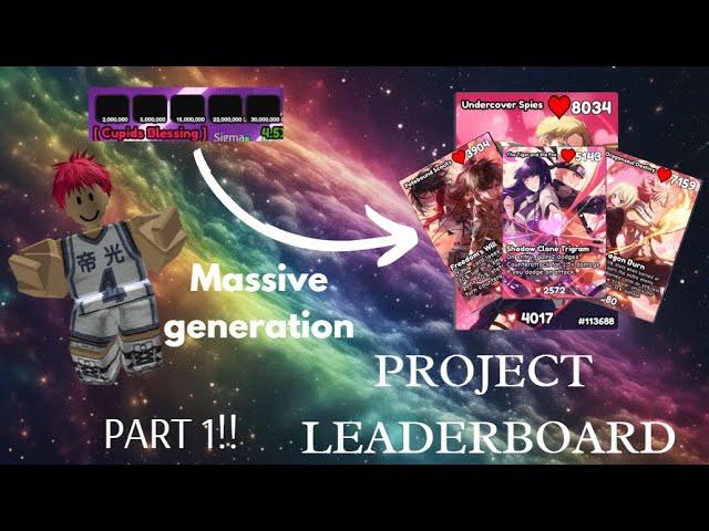 Project Infinite Leaderboard Part 1!!! In Roblox Anime Card Battle