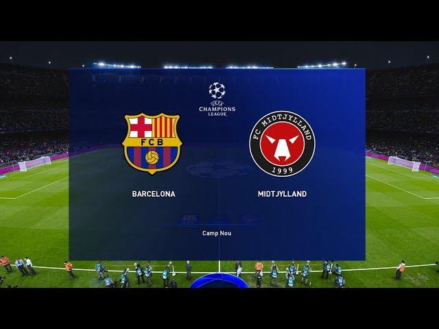 PES 2020 | Barcelona vs Midtjylland | UEFA Champions League | Master League