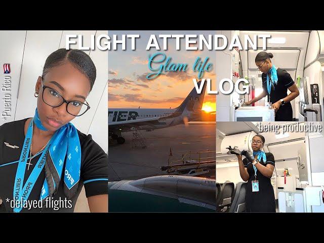 FLIGHT ATTENDANT LIFE ️ || Being productive + delayed flights & more