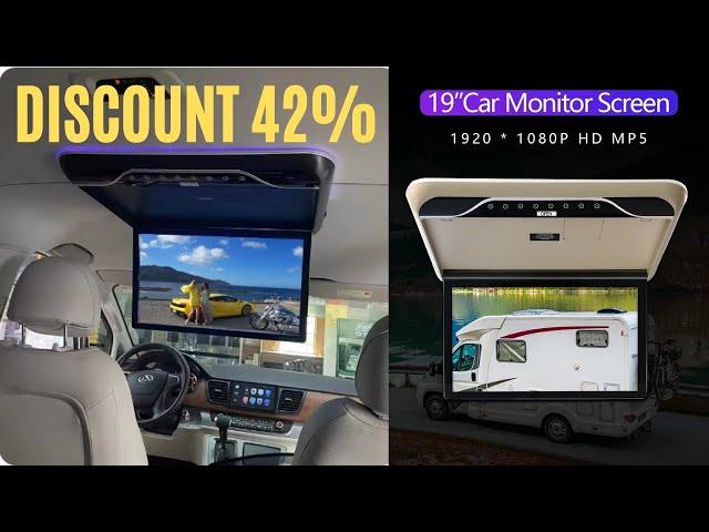 19Inch Car Audio 1920*1080P IPS Screen Roof Mount Flip Down Monitor 1080P MP5 Player