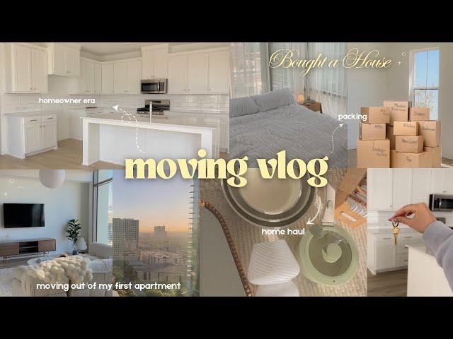 I BOUGHT A HOUSE!  moving vlog, leaving my first apartment, empty home tour