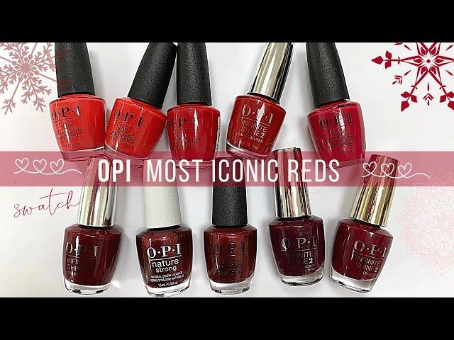 ️OPI MOST ICONIC REDS️ [LIVE SWATCH ON REAL NAILS]