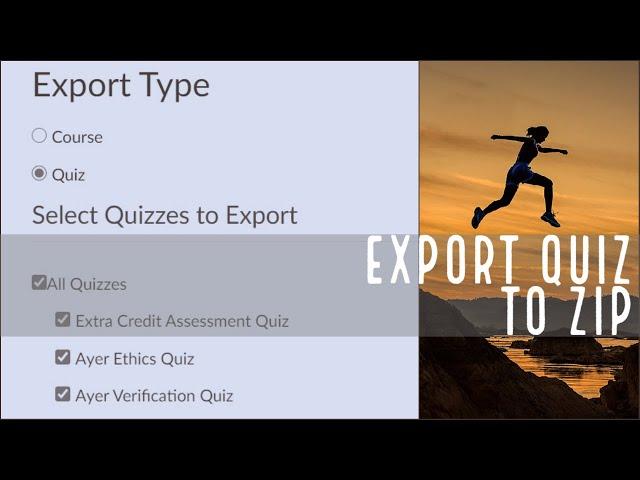 How To Export a Quiz in Canvas