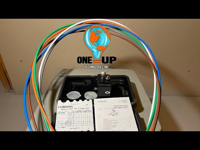 How to open Ribbon Fiber Optic mid span cable with Corning access tool 3