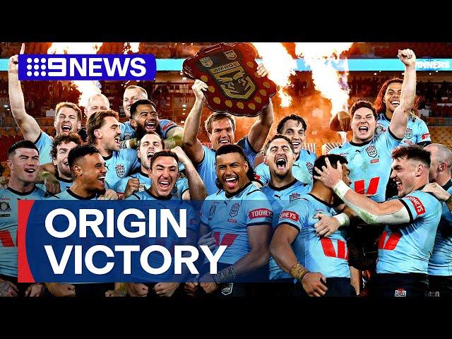 Blues end heartache streak with State of Origin decider victory | 9 News Australia