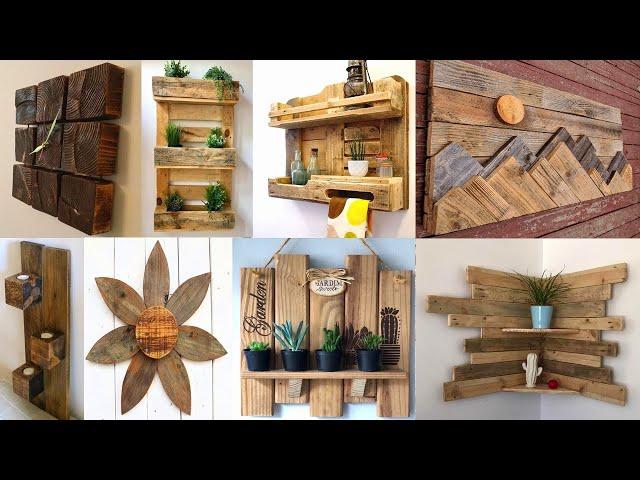 60+ Pallet Wood Wall Decor / Wall Storage Projects For You To Try At Home