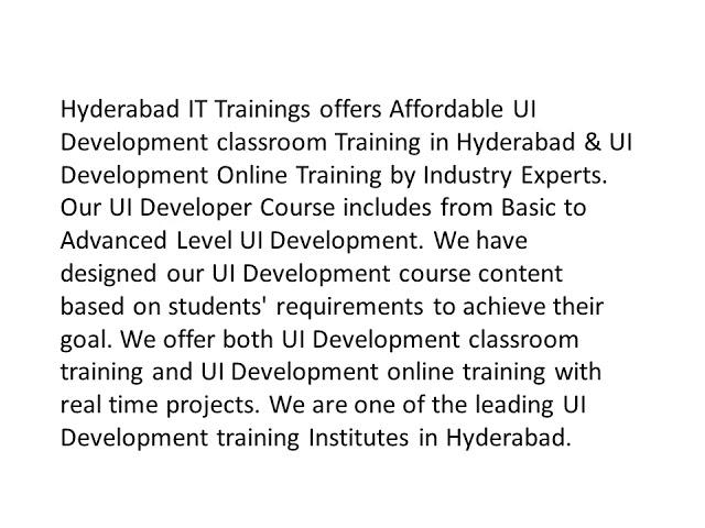 UI Development Training in Hyderabad with Live Projects