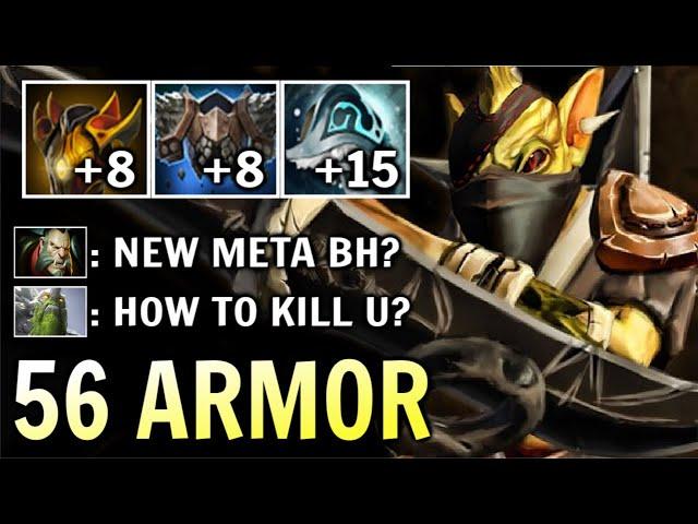 NEW CRAZY META 56 Armor 4k HP BH Mid 11 Min Godlike Most Annoying Hero in Dota 2