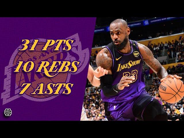 LeBron James 31 pts 10 rebs 7 asts vs Magic 24/25 season