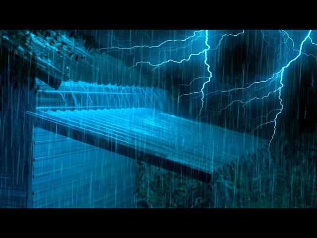 Fall into Sleep Immediately with Heavy Rainstorm, Powerful Wind & Thunder Sounds in Stormy Night