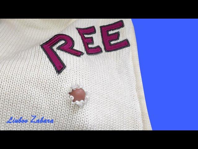 How to sew a hole in a sweater