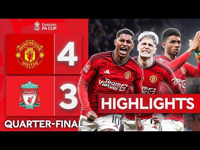 INCREDIBLE Old Trafford Thriller!  | Manchester United 4-3 Liverpool | Emirates FA Cup 2023-24