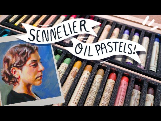 Using the FANCY oil pastels  Sennelier oil pastel portrait