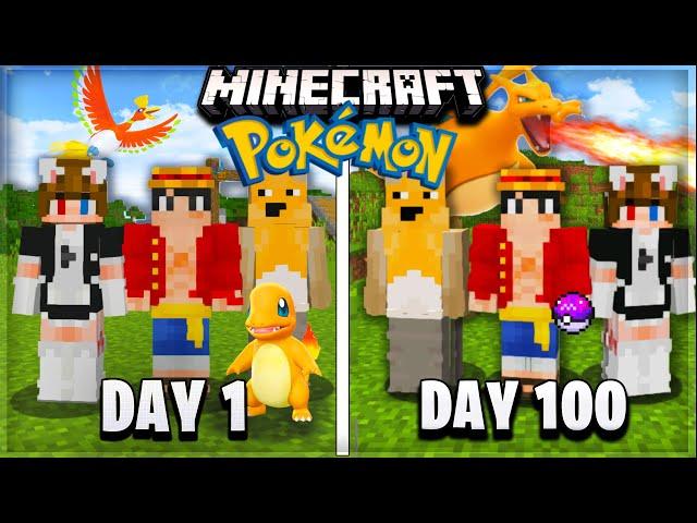 We Survived 100 Days in Minecraft Pixelmon... Here's What Happened