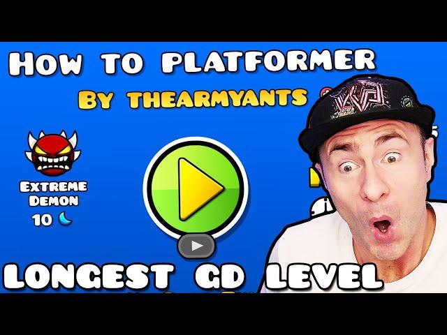 Playing "How to Platformer" UNTIL I BEAT IT - LONGEST DEMON IN GEOMETRY DASH