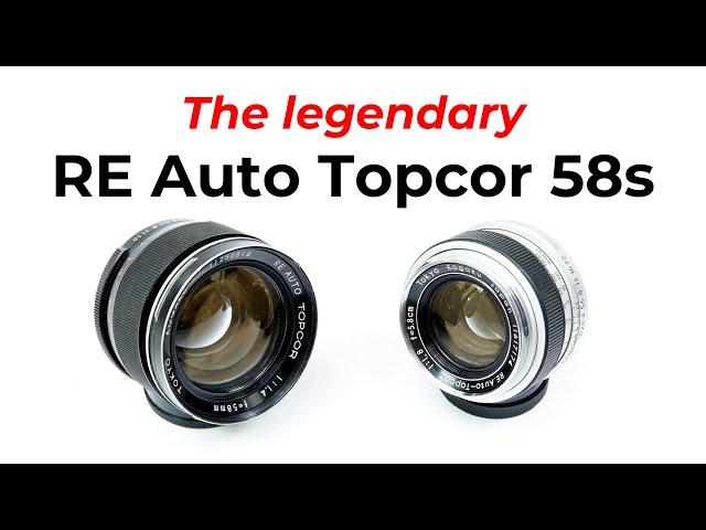 RE Auto Topcor 58mm f1.4 and f1.8.  Legendary vintage lenses reviewed and compared.