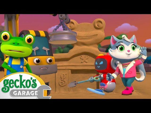 Magnetic Sandcastle Search | Gecko's Magical World | Animal & Vehicle Cartoons | Cartoons for Kids