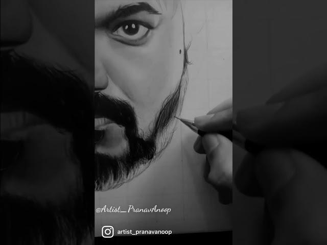 Thalapathy Vijay Realistic Pencil Drawing  #varisu | #theethalapathy | Artist Pranav Anoop