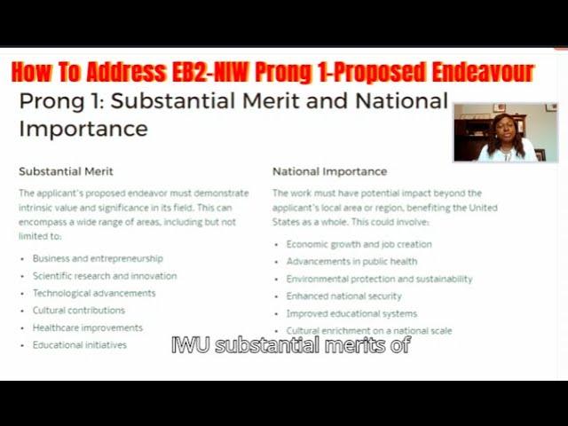How to Address Prong 1 of EB2 NIW  -Your Proposed Endeavor
