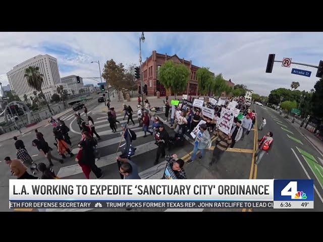 LA working to expedite 'sanctuary city'ordinance